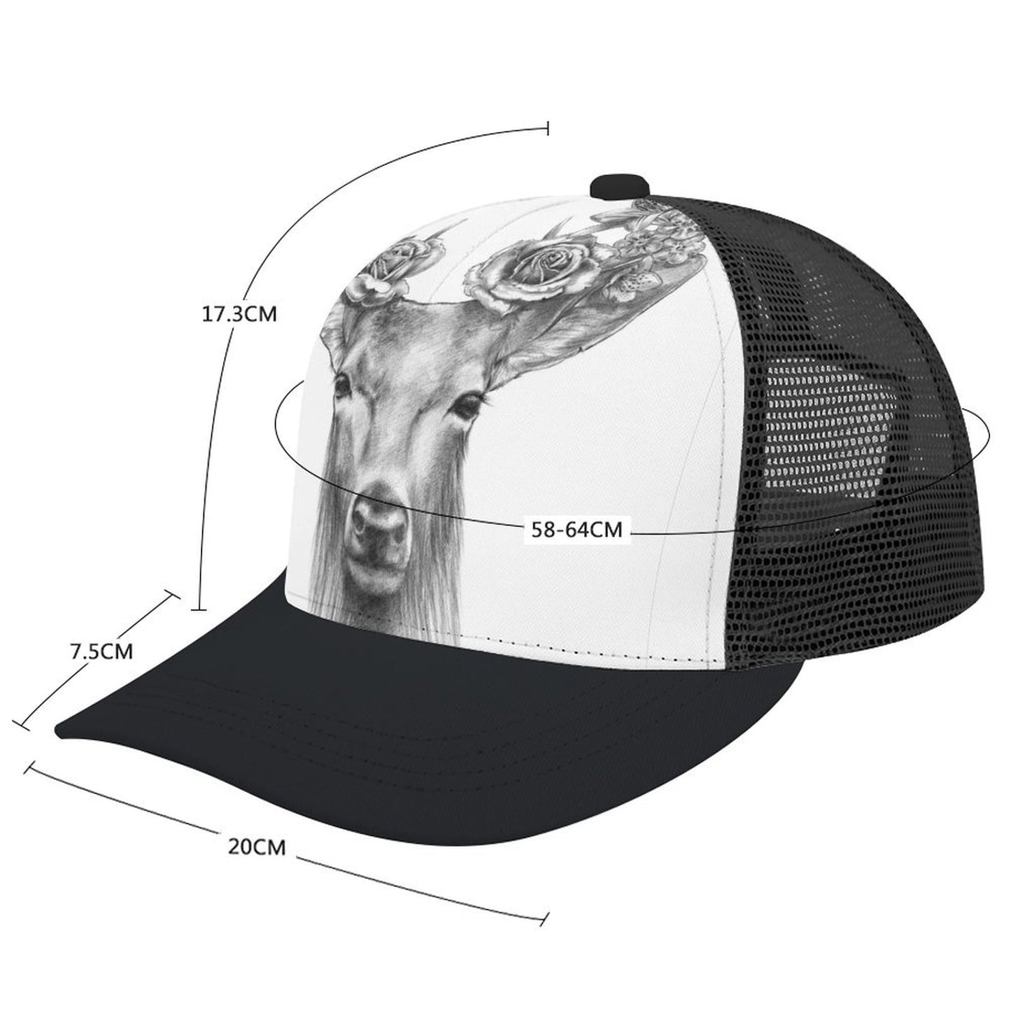 Custom Mesh Baseball Cap | Personalized Curved-Brim Trucker Hat