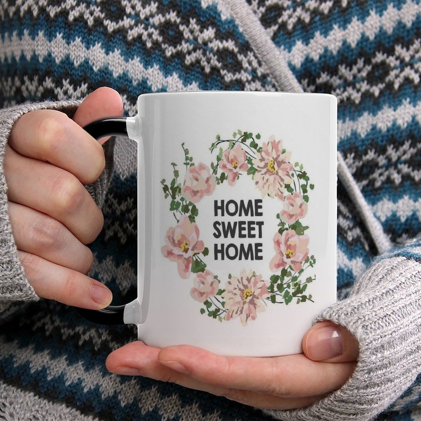 Custom Inner Color Mug | Personalized Photo Ceramic Coffee Mug 11oz | Heat Transfer Print