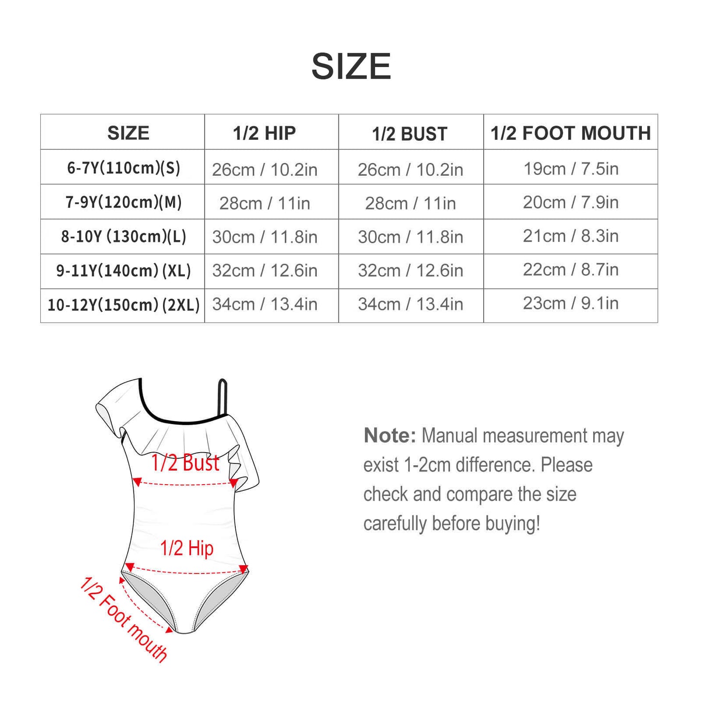 Custom Girls' Ruffled One-Piece Swimsuit | Personalized Kids Swimwear