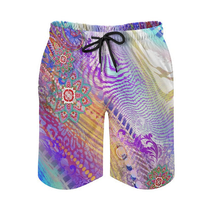 Custom Men's Casual Beach Shorts | Personalized Peach Skin Swim Trunks