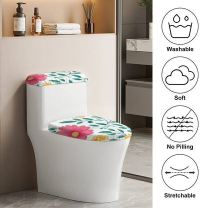 Personalized Toilet Seat Cover Set – 2-Piece Soft Polyester Bathroom Decor