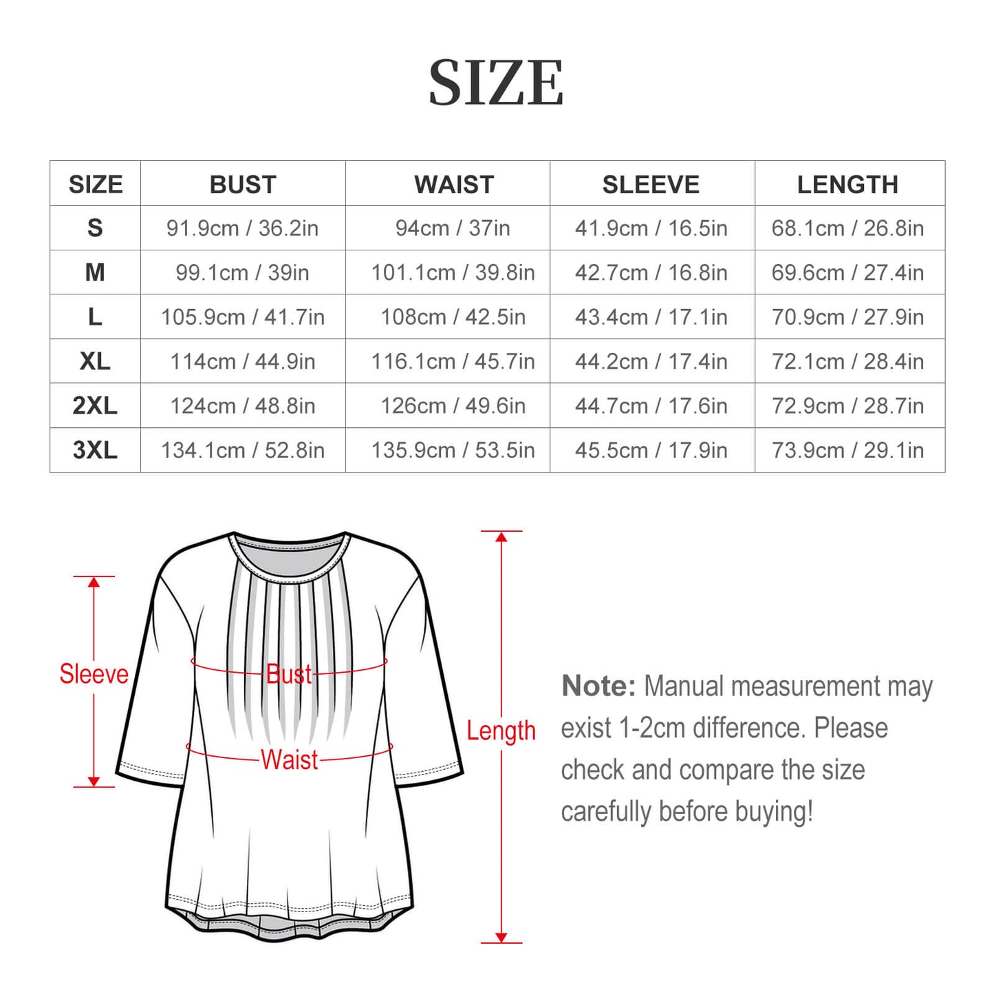 Custom Ruched 3/4 Sleeve Top | Personalized Women's Blouse with Photo