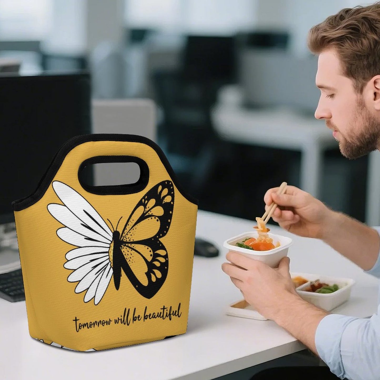Custom Lunch Tote with Photo | Personalized Waterproof Carry Bag