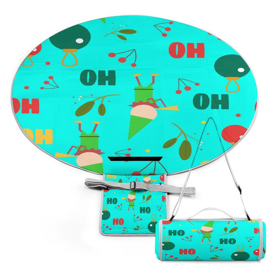 Custom Round Picnic Blanket | Personalized, Padded & Waterproof