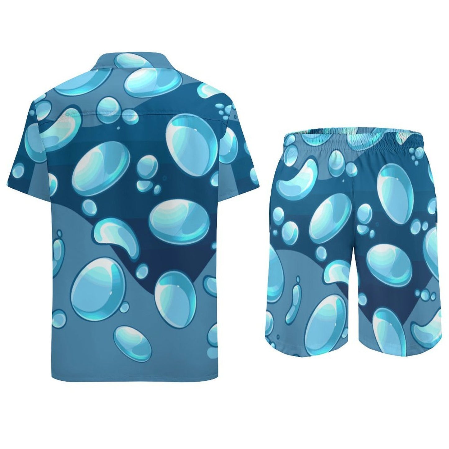 Custom Satin Pajama Set for Men - Personalized Short Sleeve Loungewear