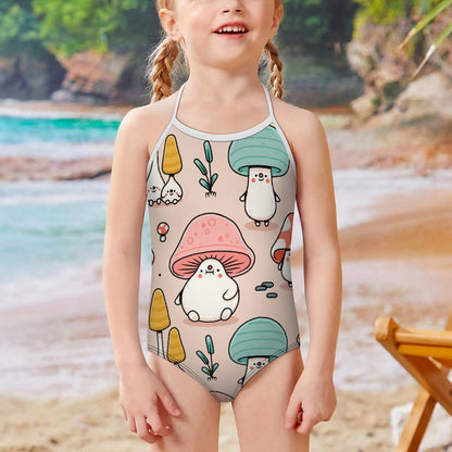 Custom Kids' Tie-Strap Swimsuit | Personalized Girls' One-Piece