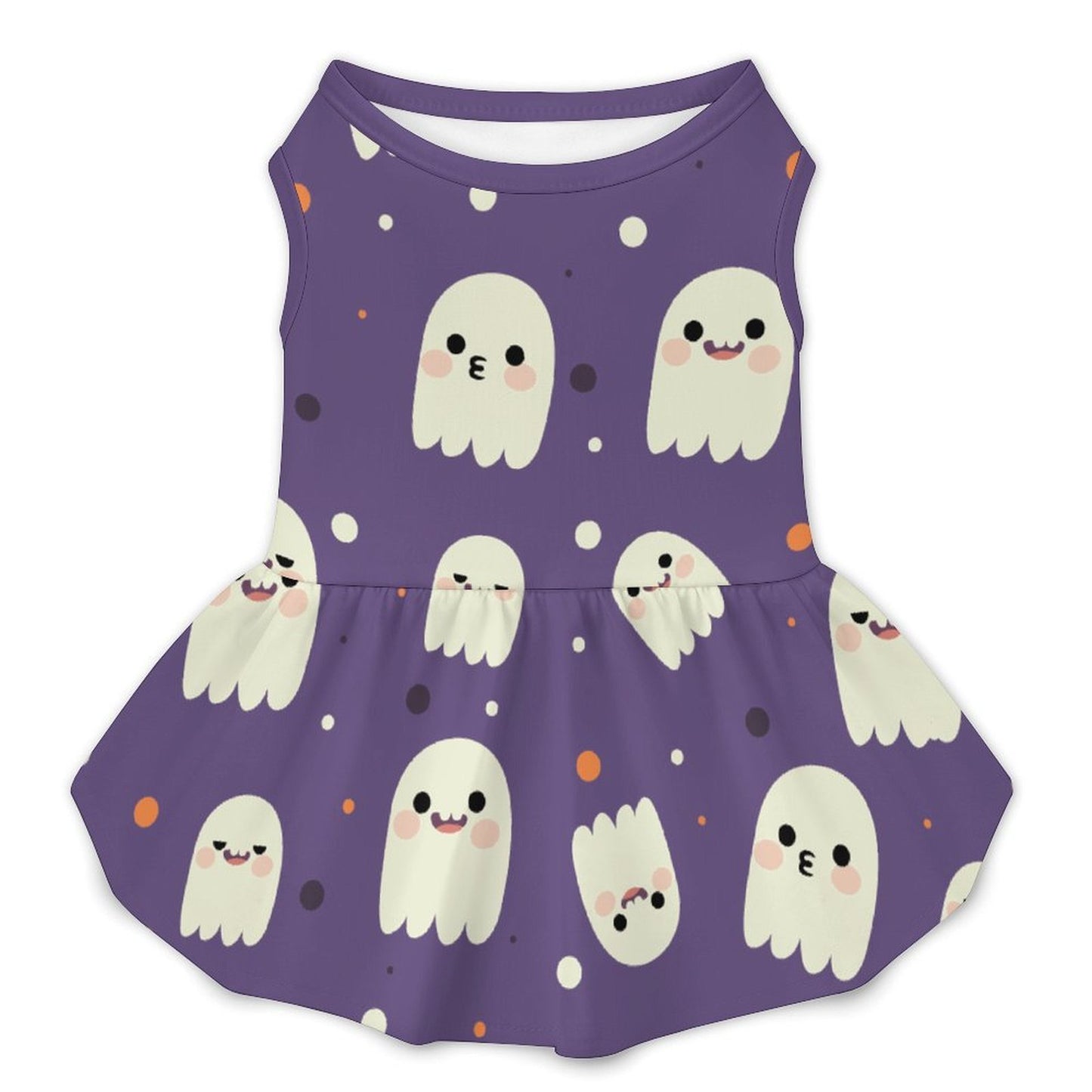 Pet Dress Purple, Ghost, Cartoon