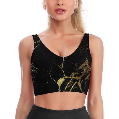 Custom U-Neck High Support Sports Bra | Shockproof Gym Crop Top