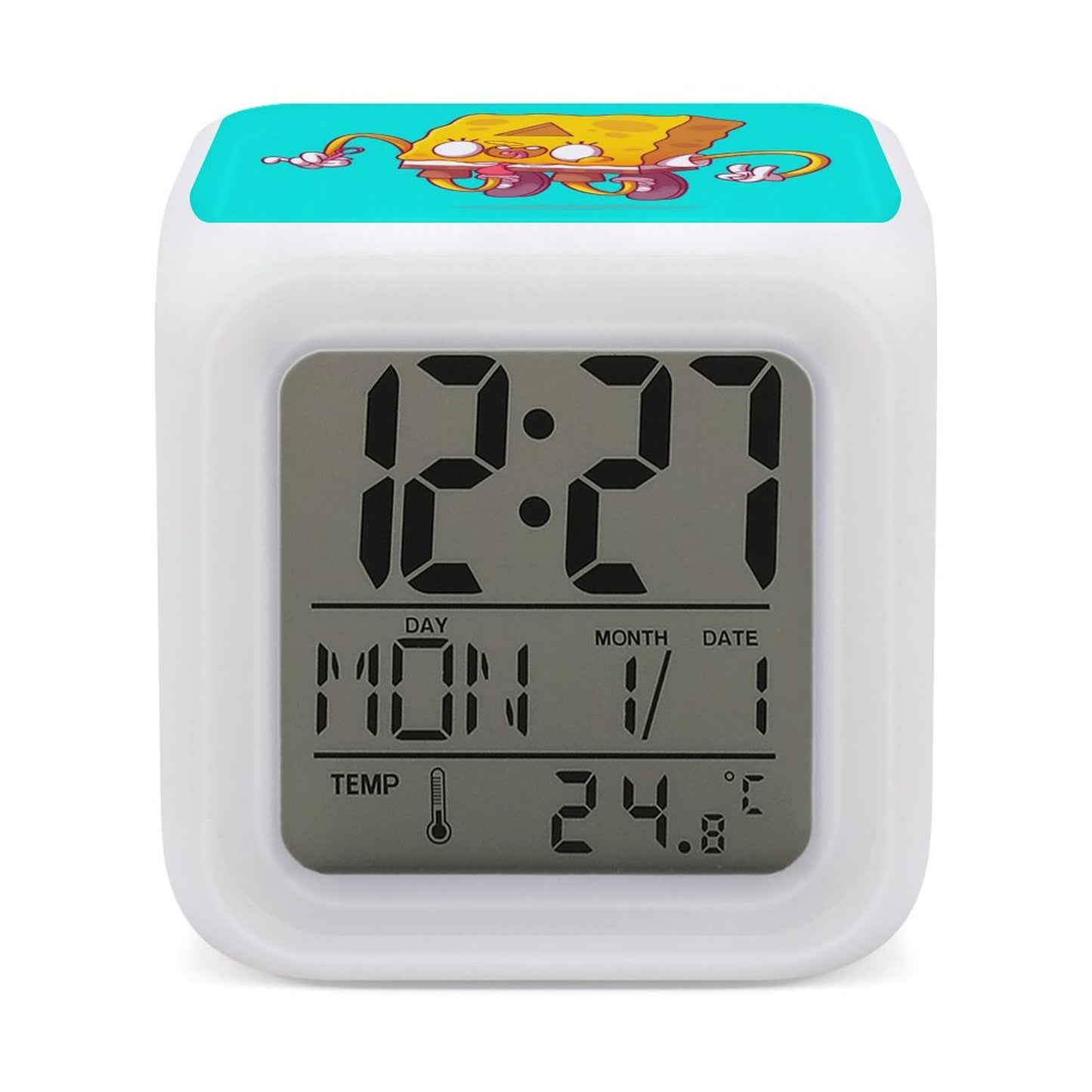 Custom Color Changing Alarm Clock - Personalized LED Photo Cube
