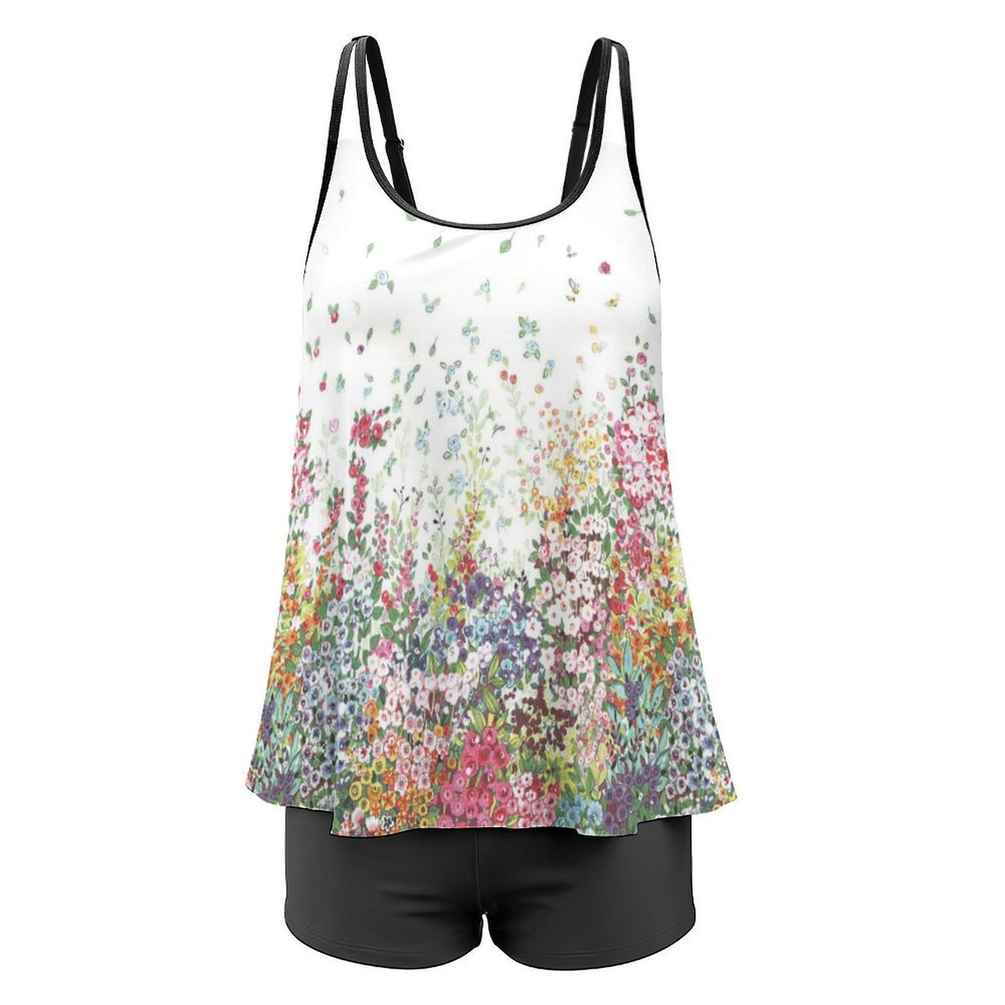 Custom Printed Modest Tankini Swimsuit Set