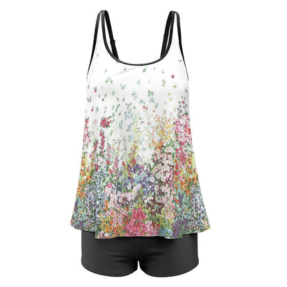 Custom Printed Modest Tankini Swimsuit Set