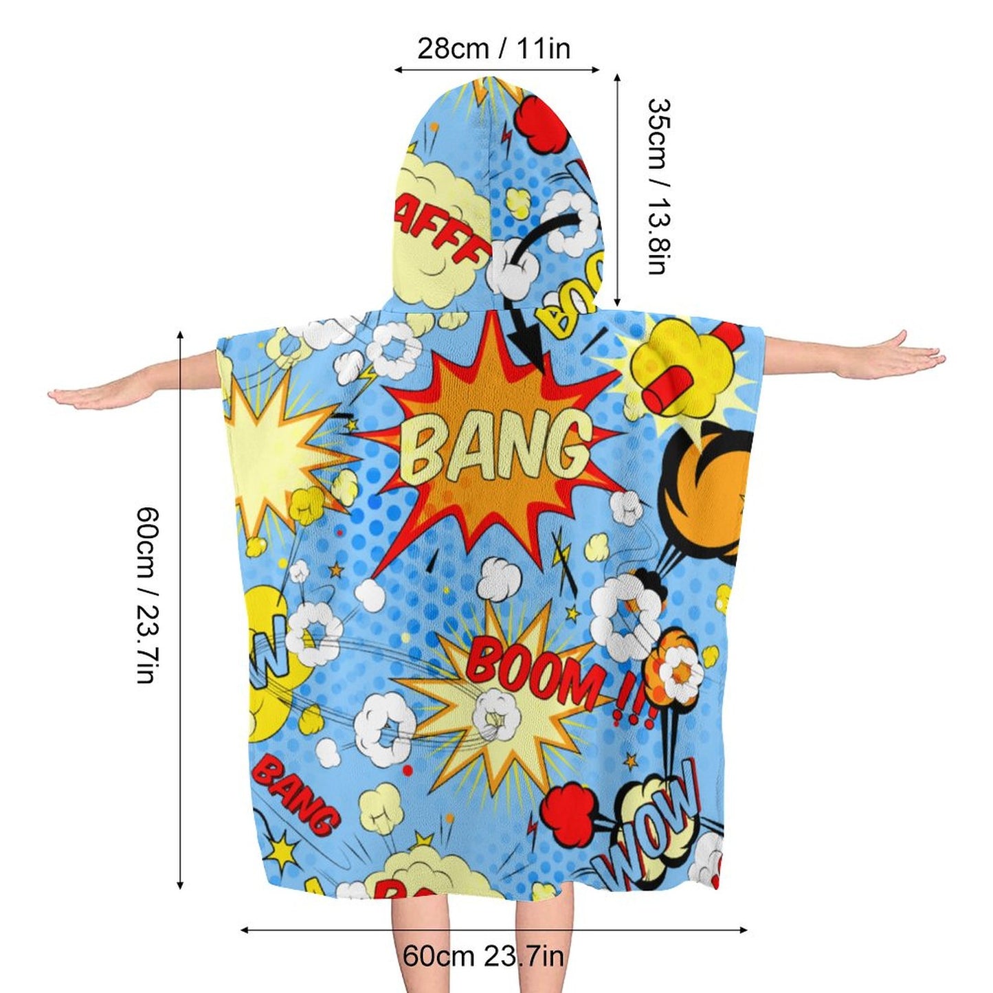 Personalized Kids Hooded Towel | Custom Photo Bath Wrap