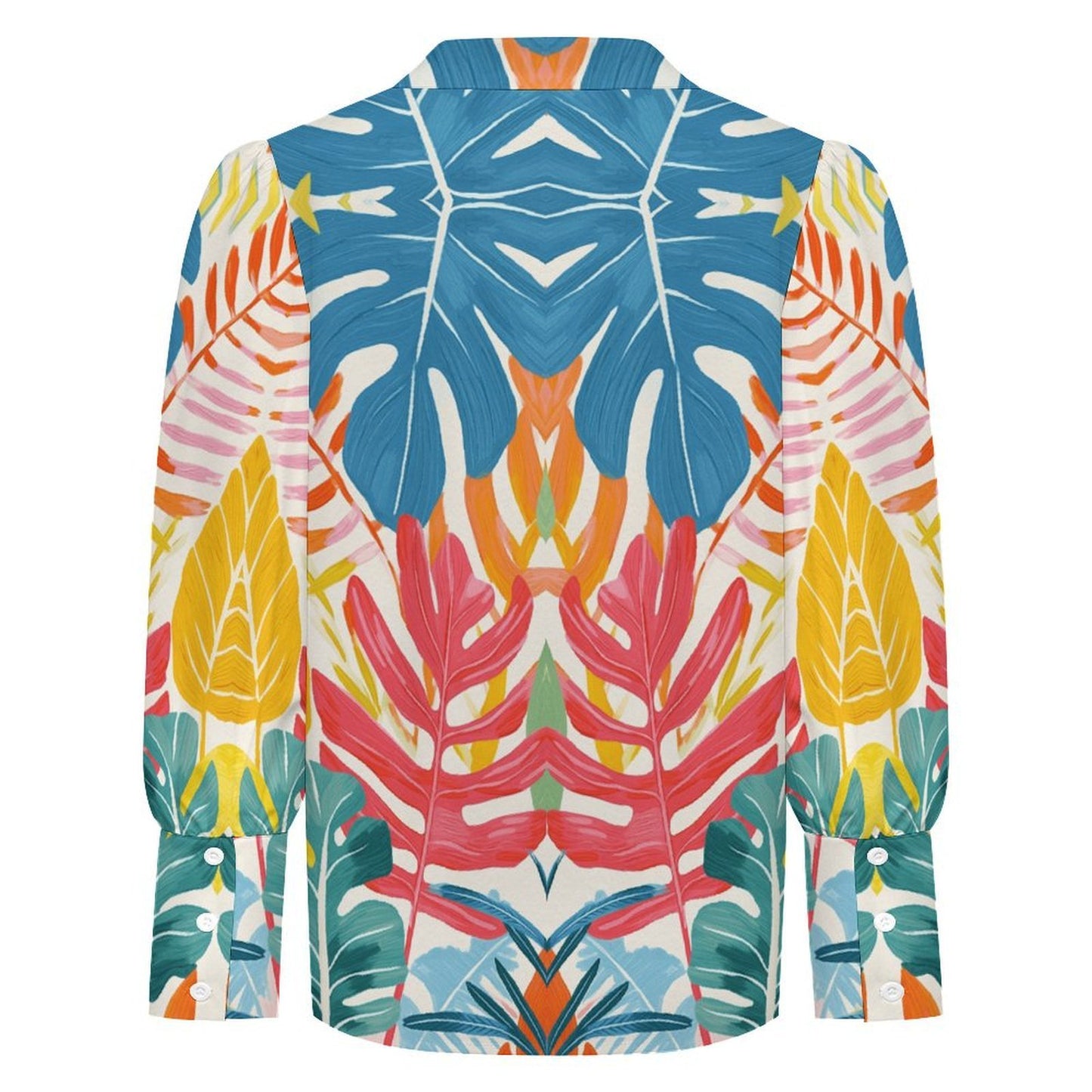 Women's Fashion Balloon Sleeve Long Sleeve Shirt with Custom Prints