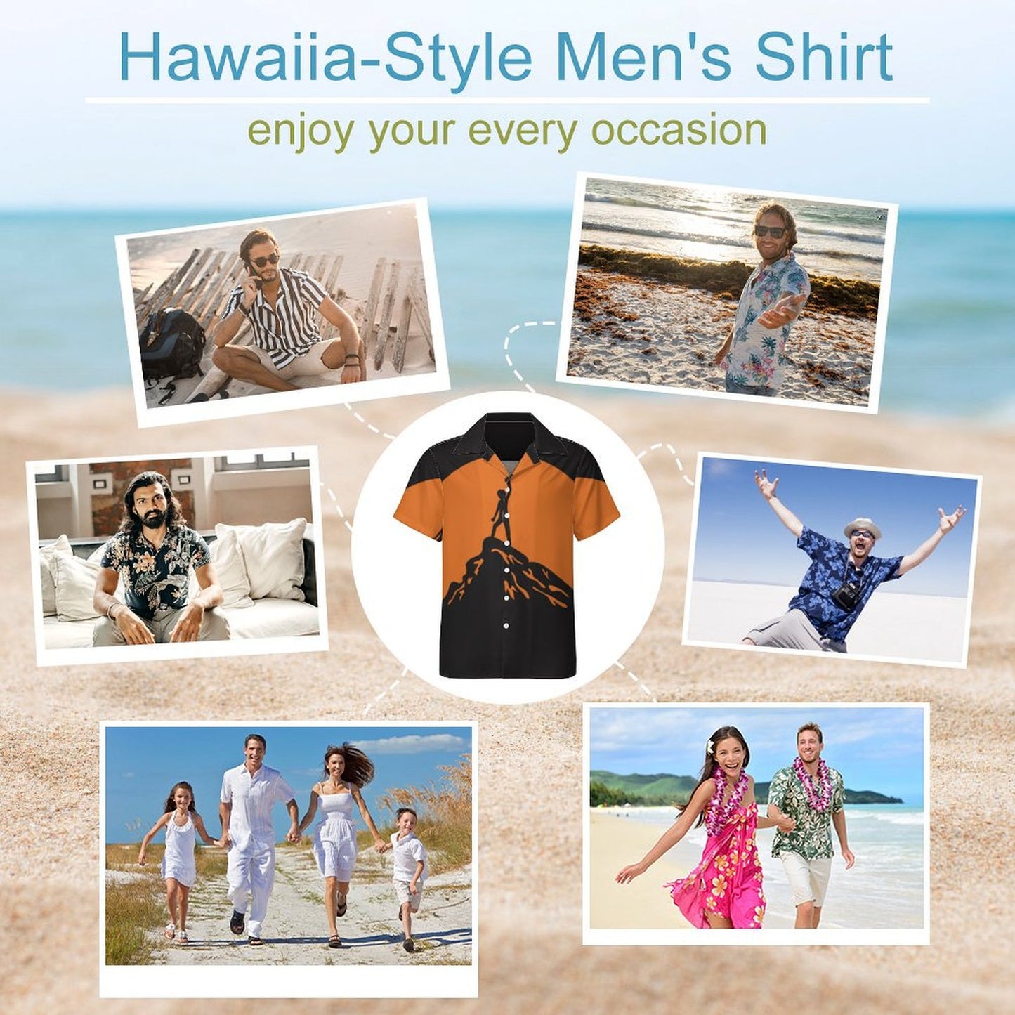 Custom Cuban Collar Shirt | Personalized All-Over Print Camp Shirt
