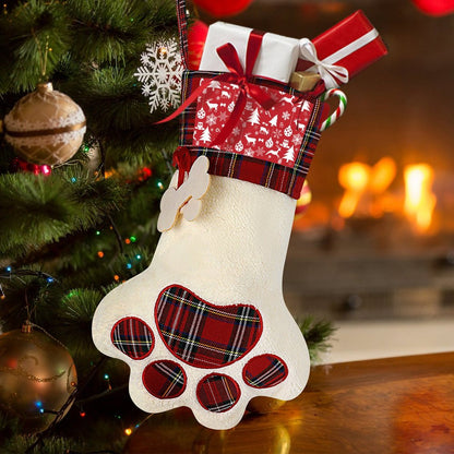 Personalized Pet Stocking with Plush Cuff | Custom Dog Photo