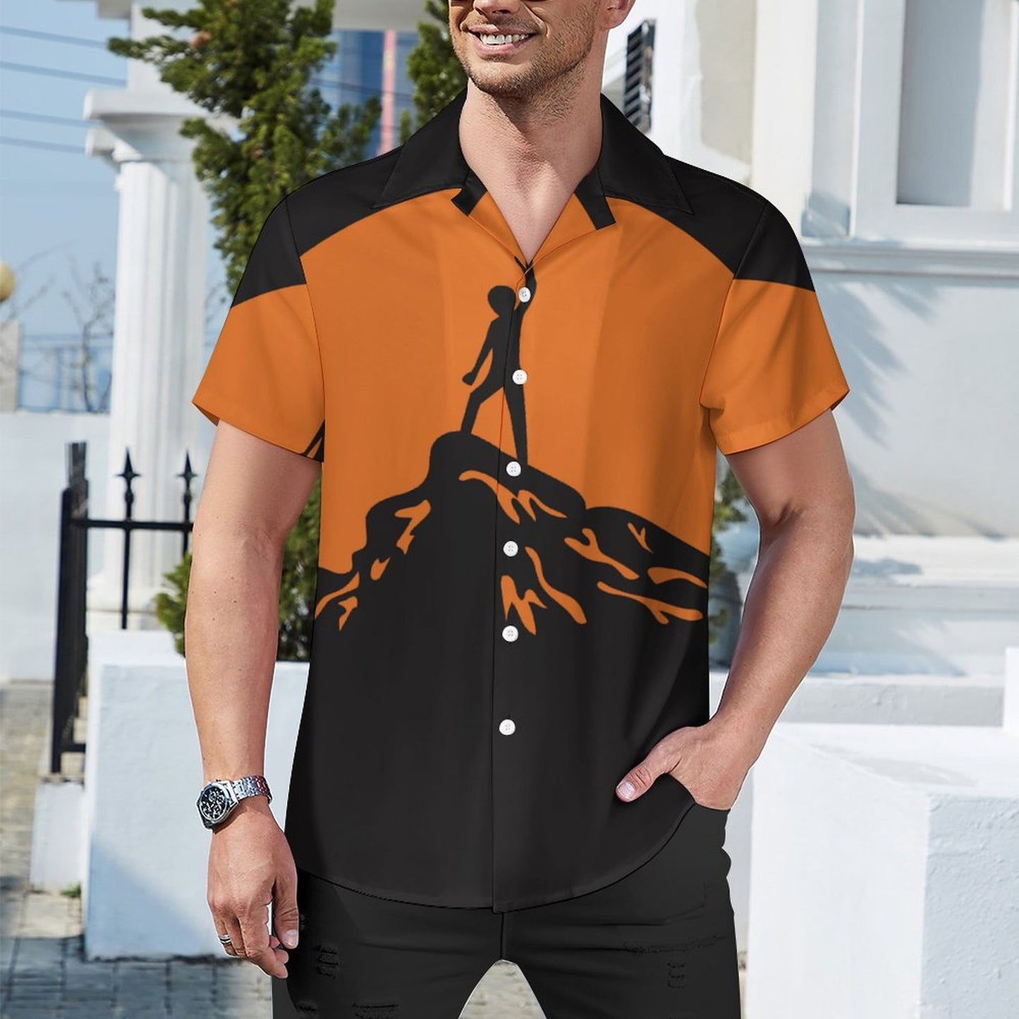 Custom Cuban Collar Shirt | Personalized All-Over Print Camp Shirt