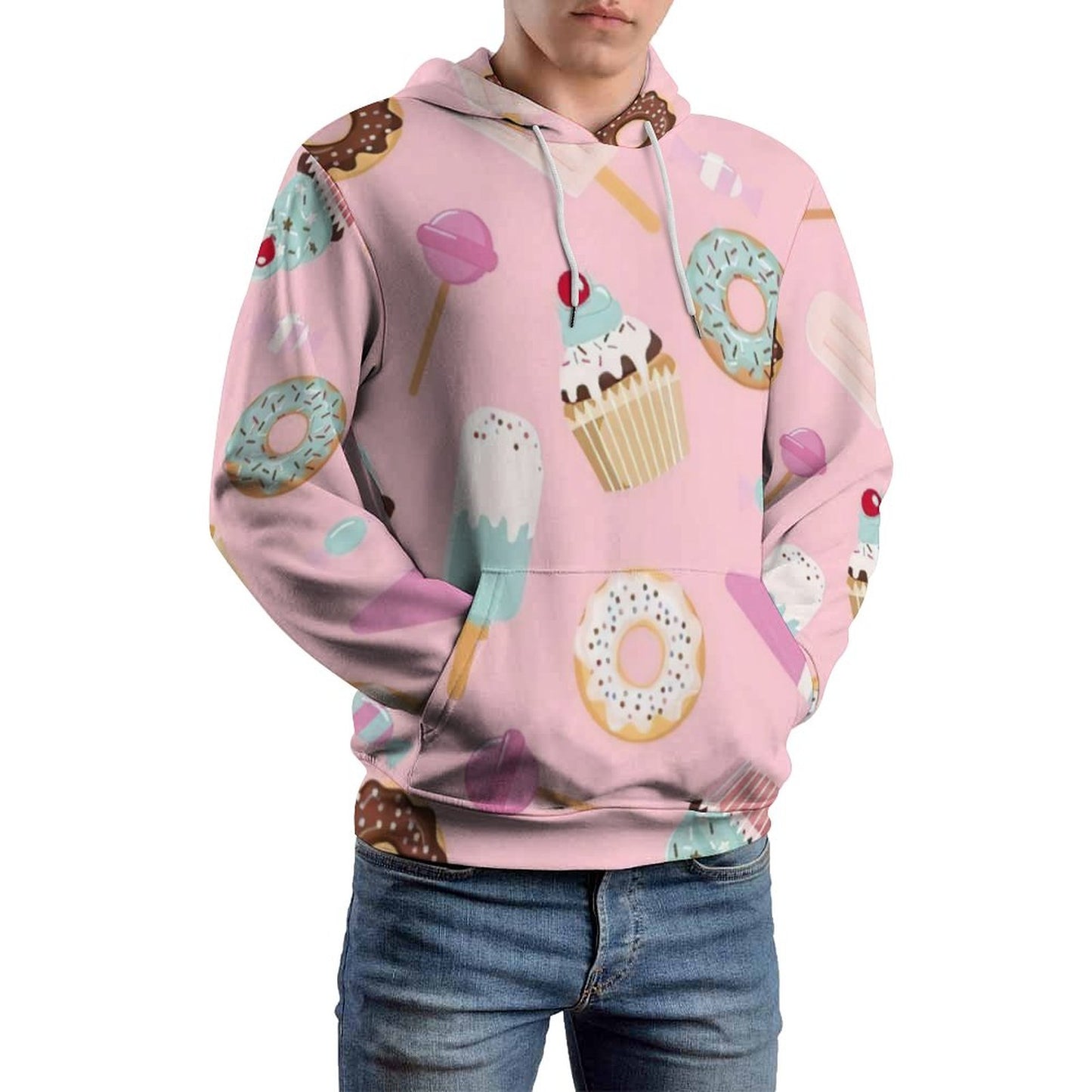Custom All-Over Print French Terry Hoodie | Double-Lined Hood & Size S-6XL