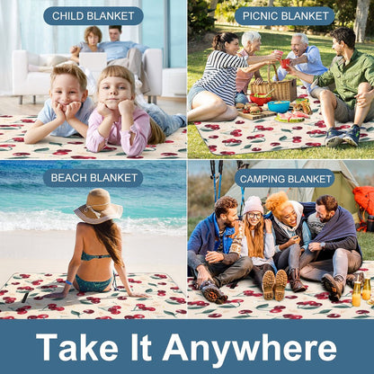 Custom Waterproof Picnic Mat | Personalized Foldable Beach Blanket