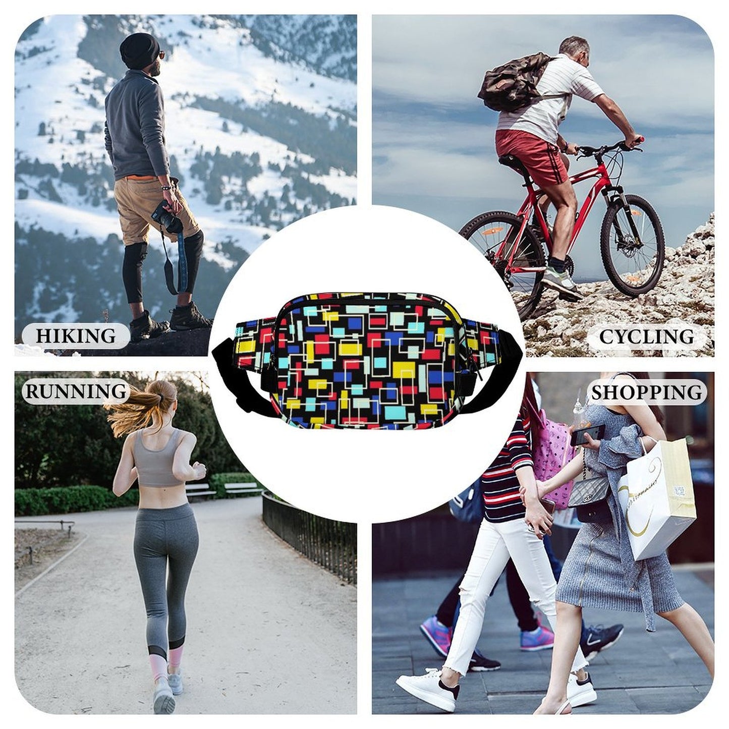 Custom Fanny Pack with Photo | Personalized Dual-Pocket Waist Bag