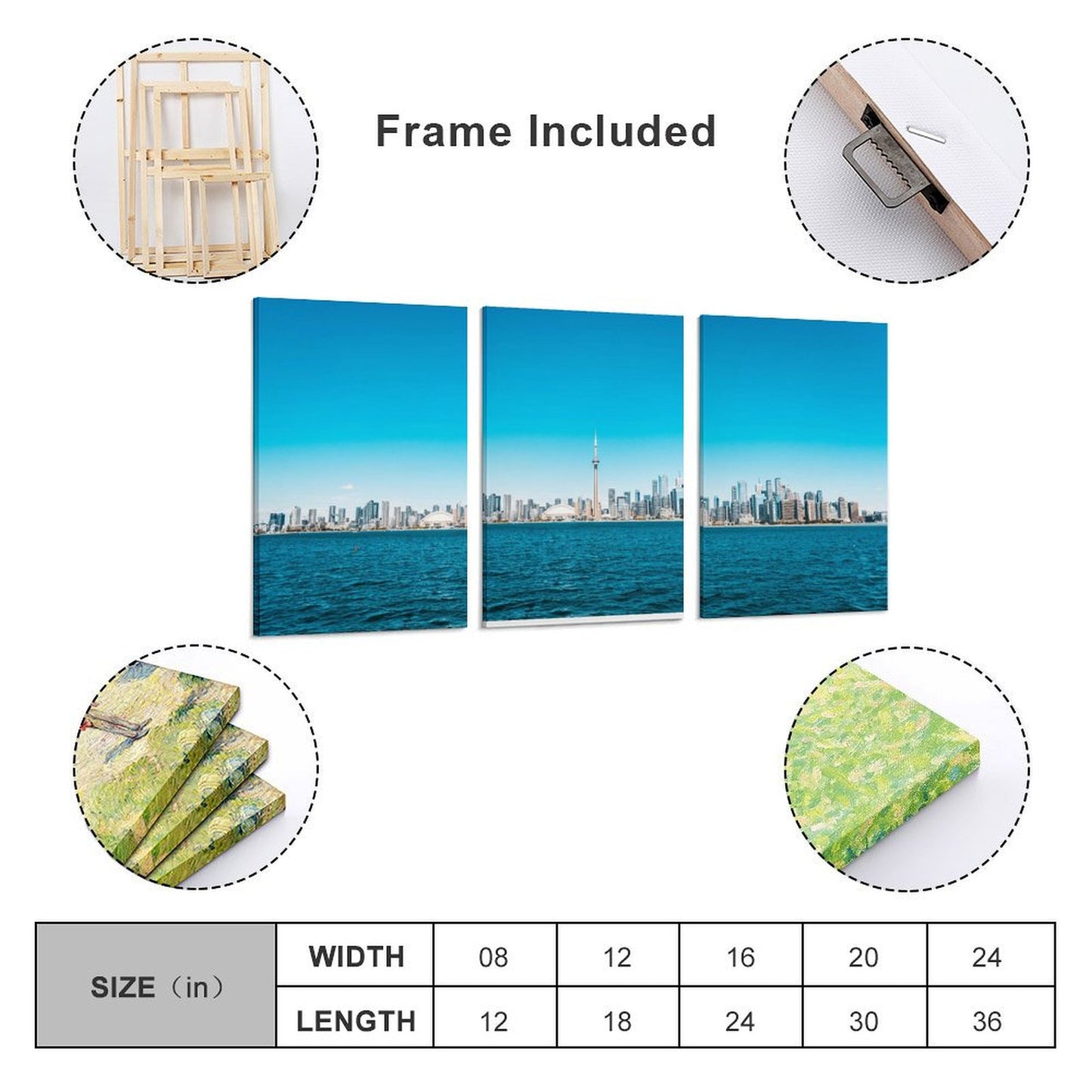 3 Piece Custom Canvas Wall Art | Turn Your Photos into a Triptych Set