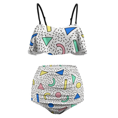 Custom Ruffle Flounce Bikini Set | Flowy Crop Top Swimwear
