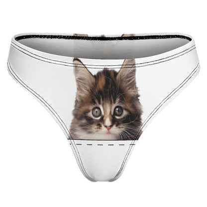 Custom Cotton Thong | Personalized Photo Panties for Women (DTG)