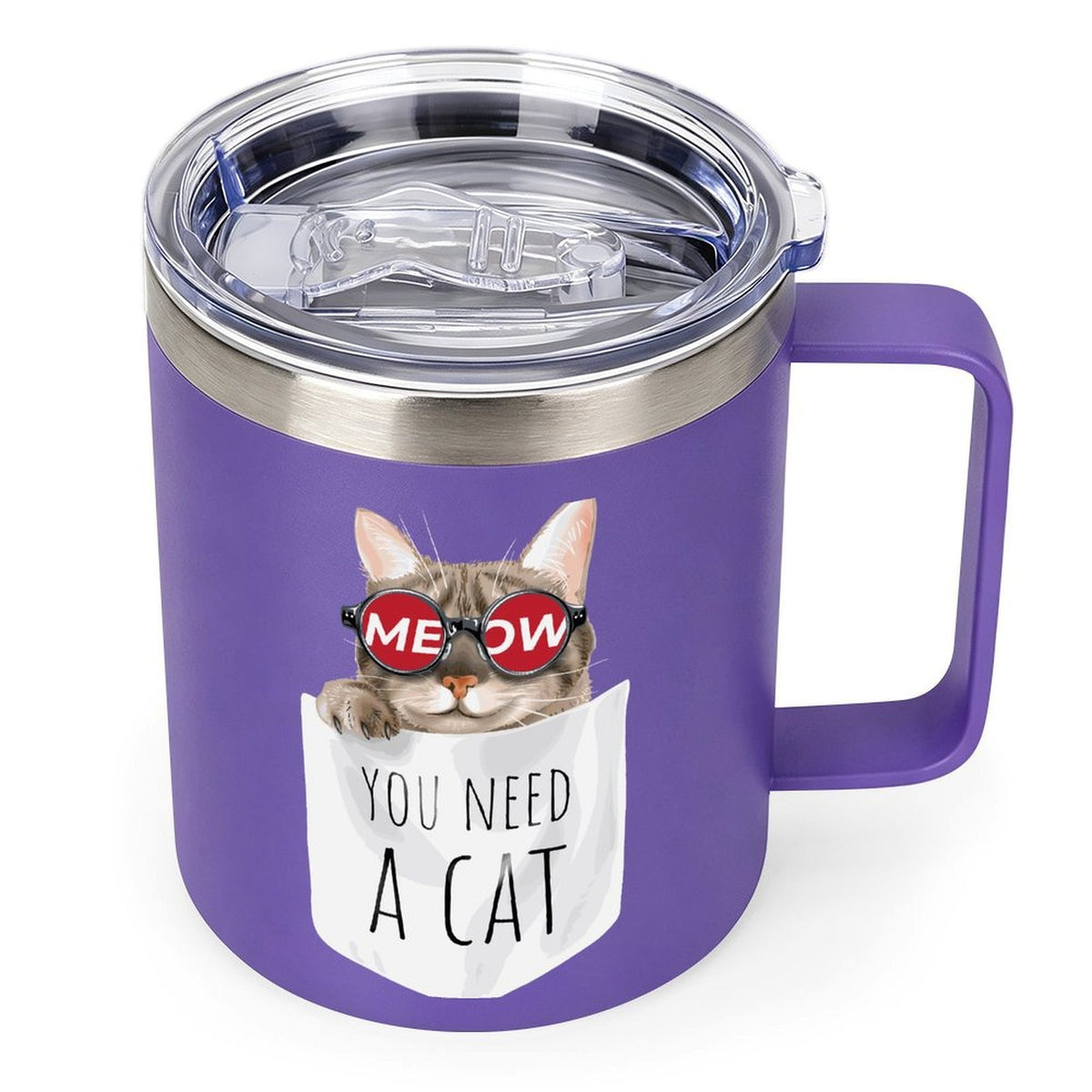 Custom 12oz Stainless Steel Insulated Mug with Double-Sided Print