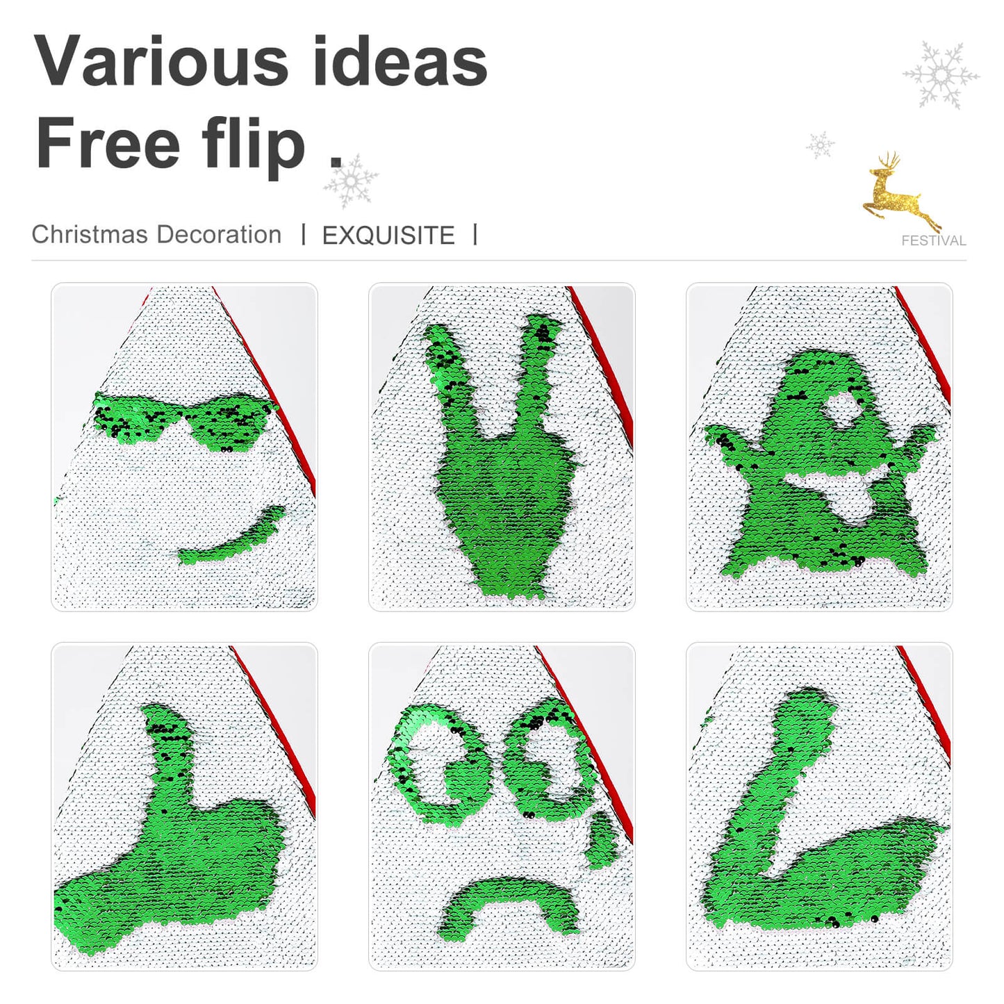 An Interactive Custom Sequin Santa Hat | Hides a Secret Photo