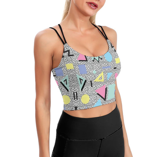 Custom Padded Cropped Yoga Tank Top | Wire-Free Sports Bra