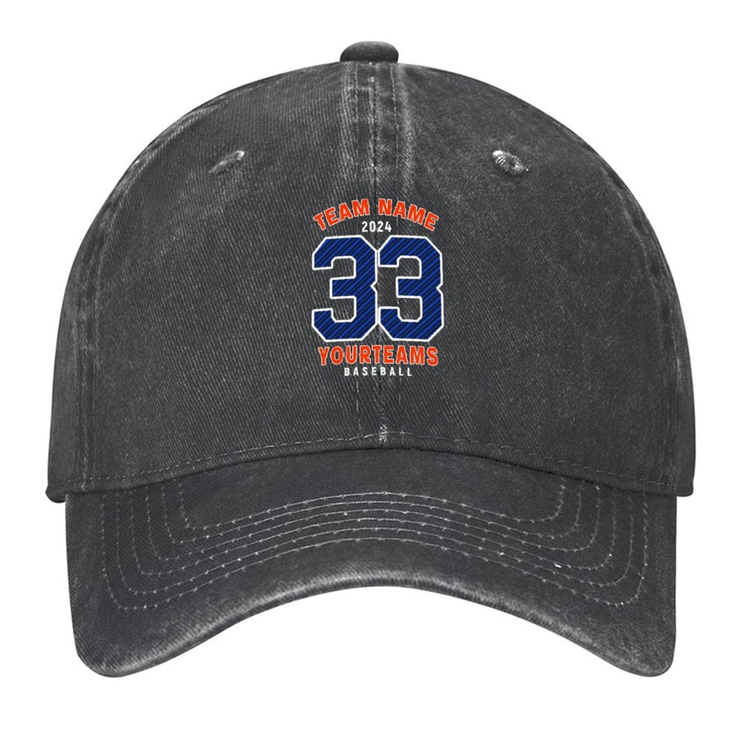 Washed Cotton Denim Cap | Adjustable UV Protection Baseball Hat | Unisex Outdoor Headwear