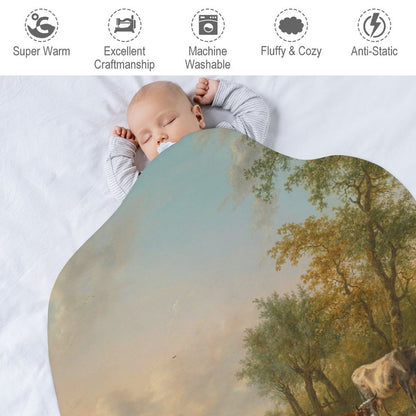 Custom Baby Blanket | Personalized Round Receiving & Stroller Blanket