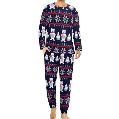 Custom Men's Soft Pajama Set | Long Sleeve Lounge Sleepwear (S-6XL)