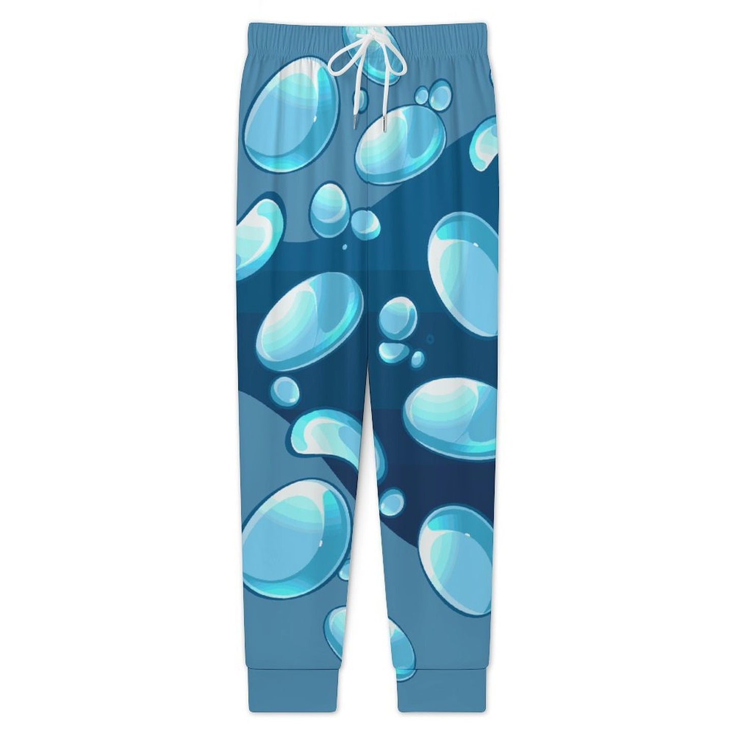 Men's Sleepwear Set Blue Water Droplets