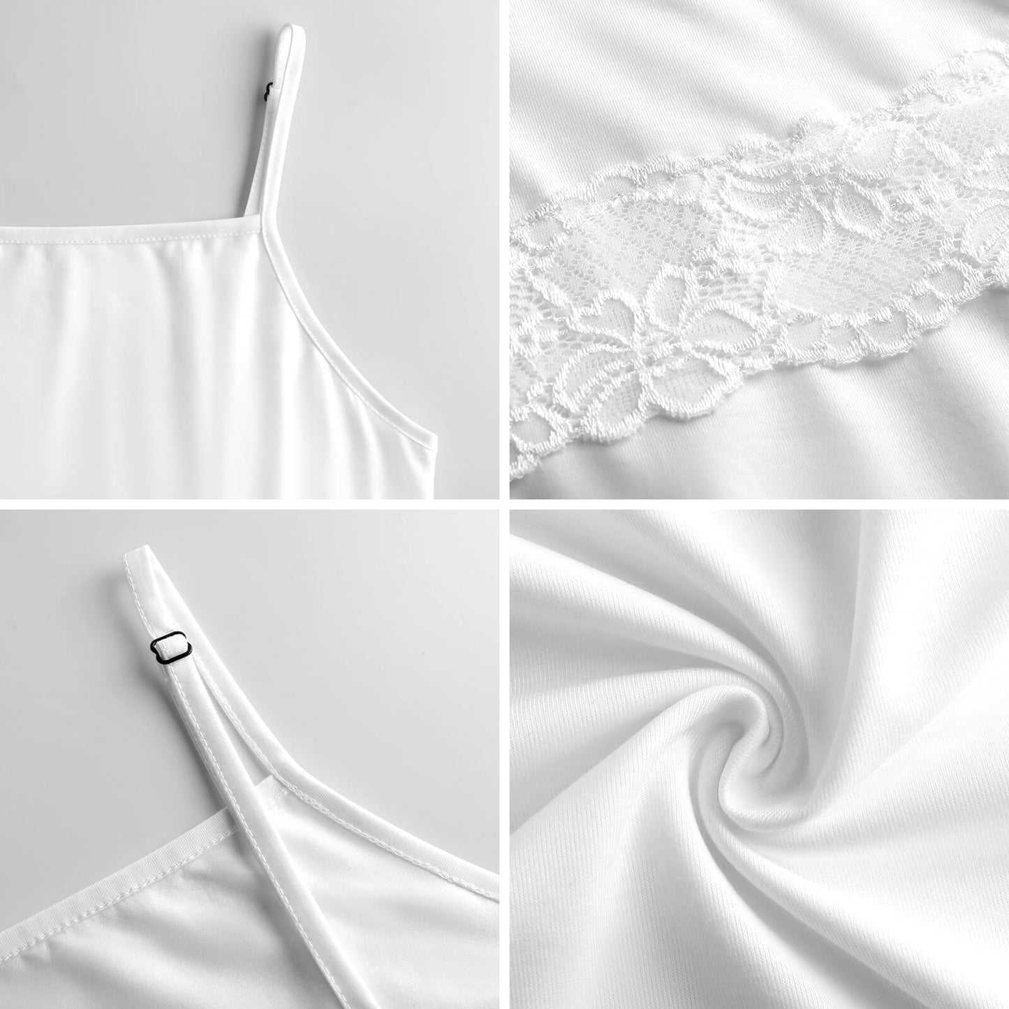 Custom Lace Trim Midi Slip Dress