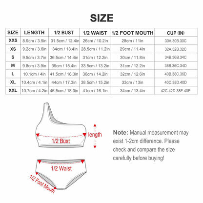 Custom One-Shoulder High-Waisted Bikini Set | Cotton Lined Swimwear