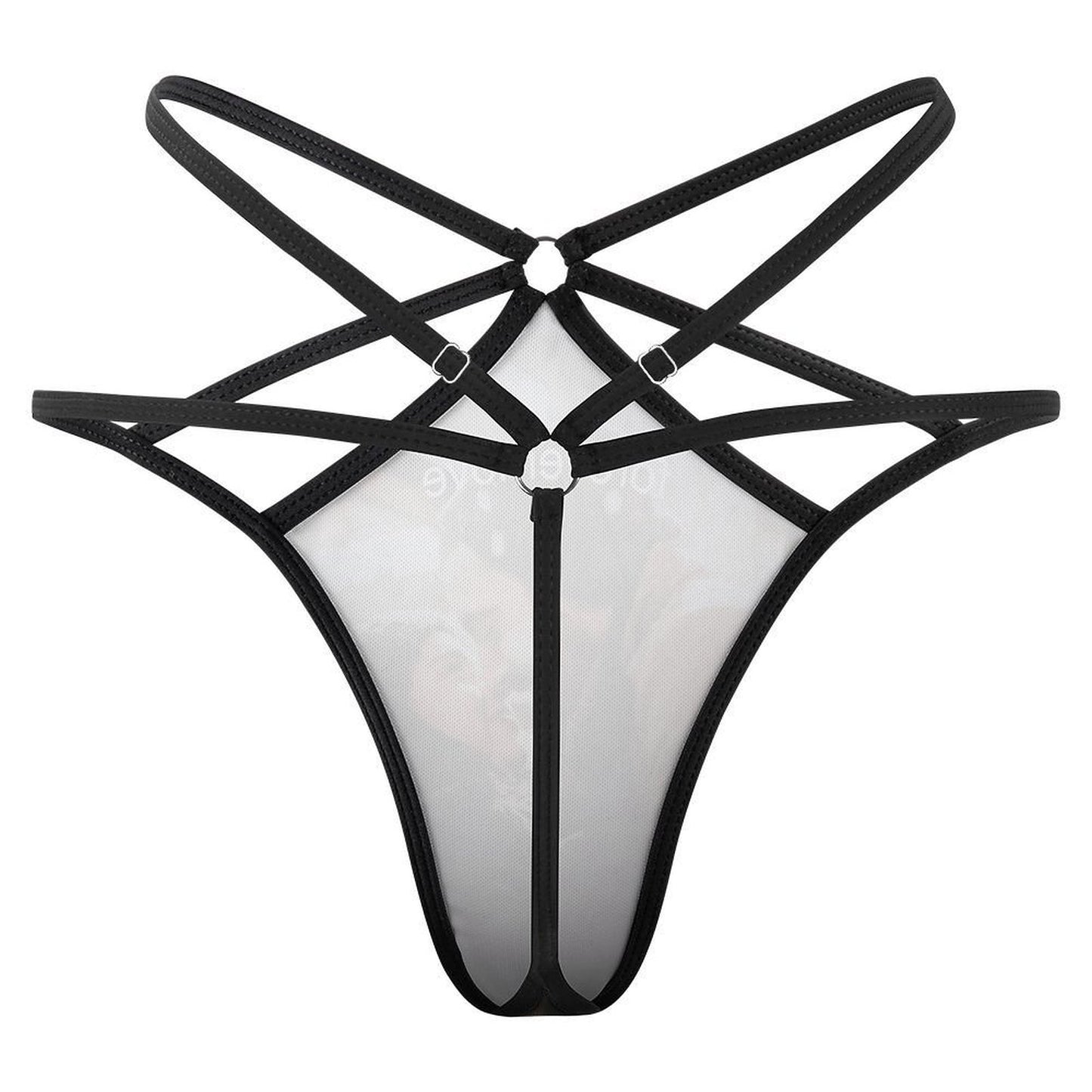 Custom All-Over Print Mesh Thong | Sheer Personalized Lingerie