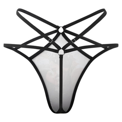Custom All-Over Print Mesh Thong | Sheer Personalized Lingerie
