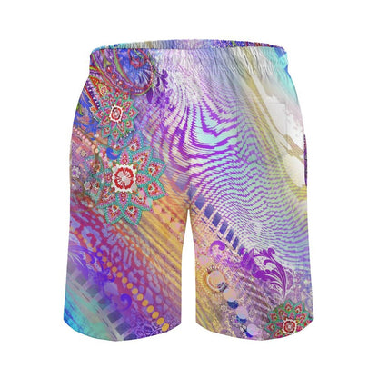 Custom Men's Casual Beach Shorts | Personalized Peach Skin Swim Trunks