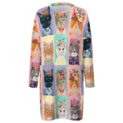 Custom Women's Oversized Tunic Sweatshirt | Long Top with Pockets