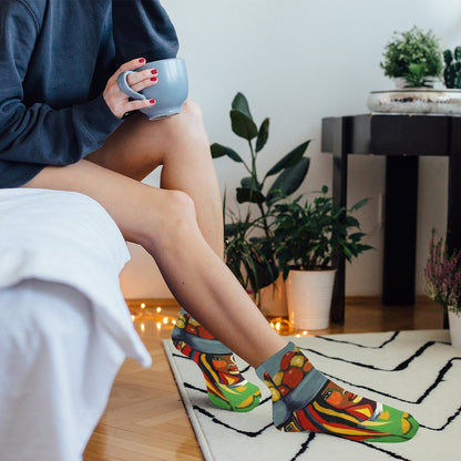Custom Short Socks (5-Pack) | Personalized Polyester Ankle Socks