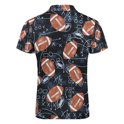 Custom Men's Cotton Zip Polo | All-Over DTG Printed Short Sleeve