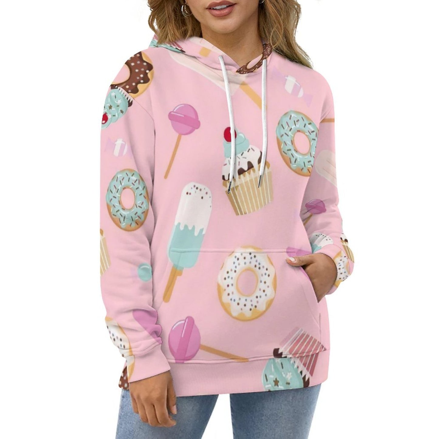 Custom All-Over Print French Terry Hoodie | Double-Lined Hood & Size S-6XL