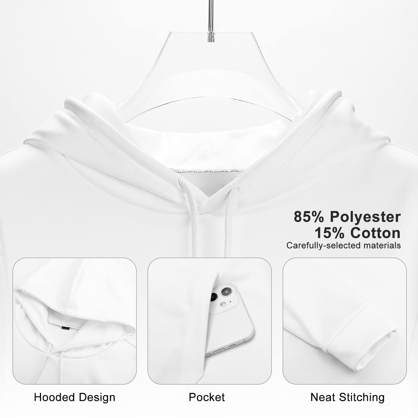 Custom Drop Shoulder Cotton-Blend Hoodie | Relaxed Fit Pullover (S-4XL)