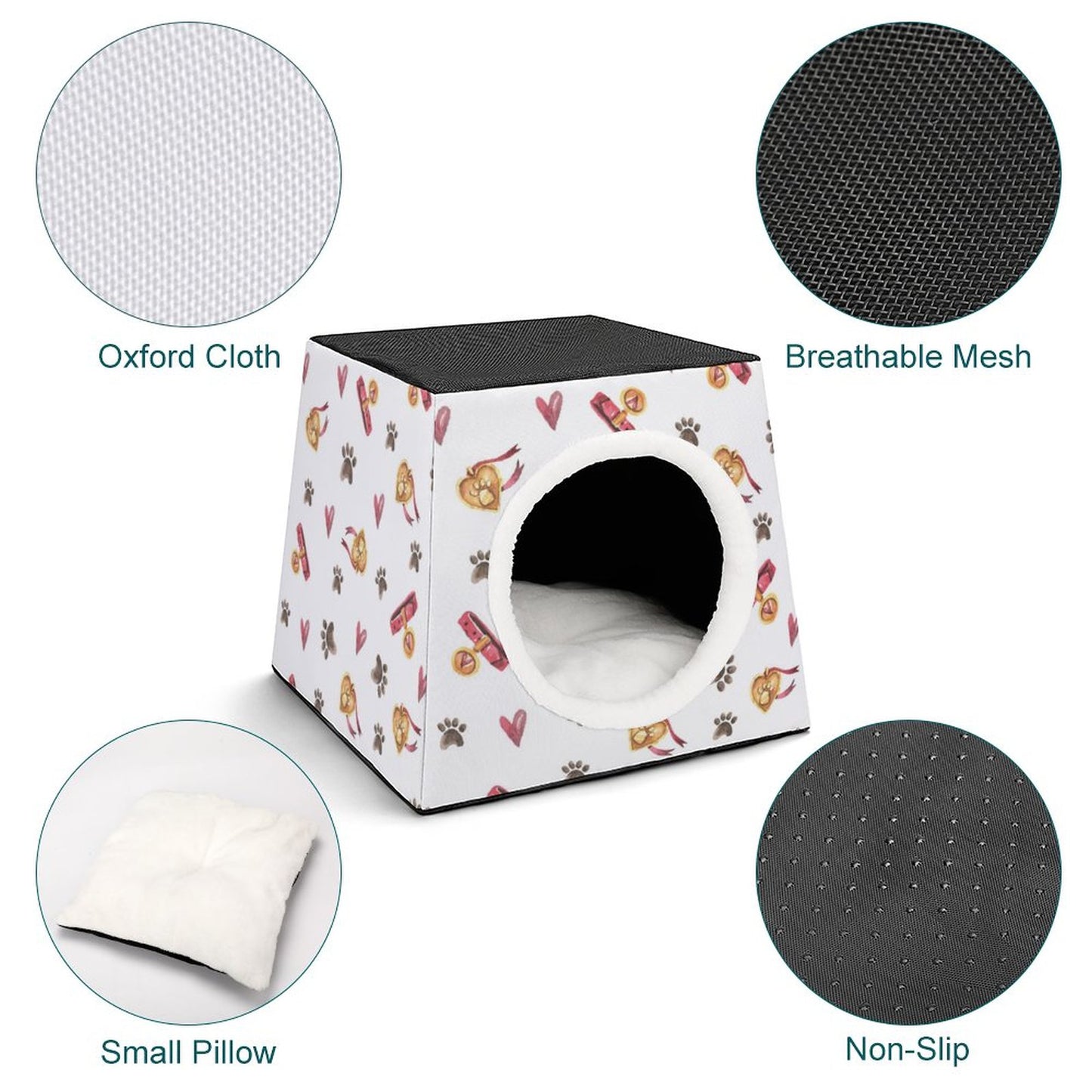 Custom Space Capsule Cat Bed | Personalized Enclosed Dog Cave