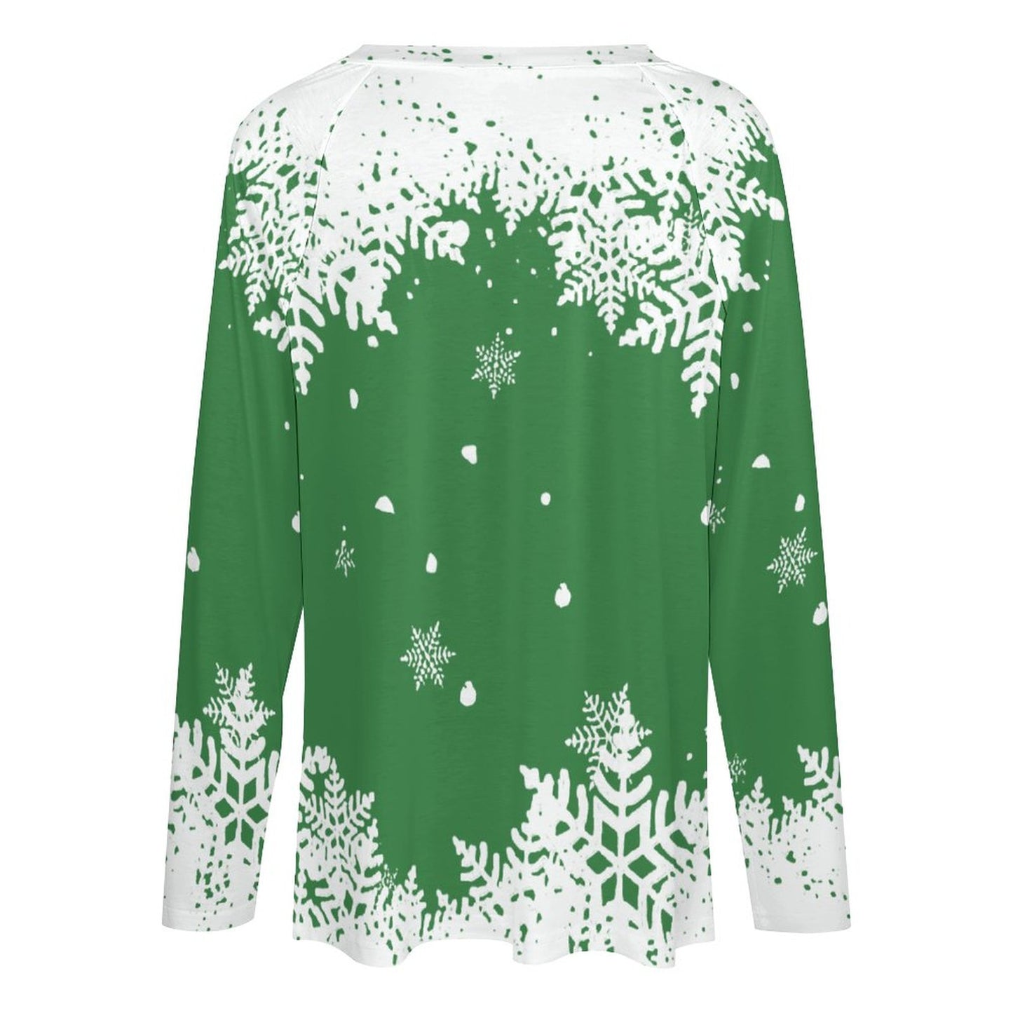 Custom Women's Double V-Neck Oversized T-Shirt | Long Sleeve Layered Look