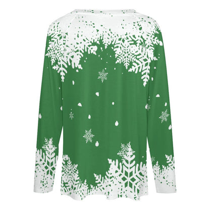 Custom Women's Double V-Neck Oversized T-Shirt | Long Sleeve Layered Look