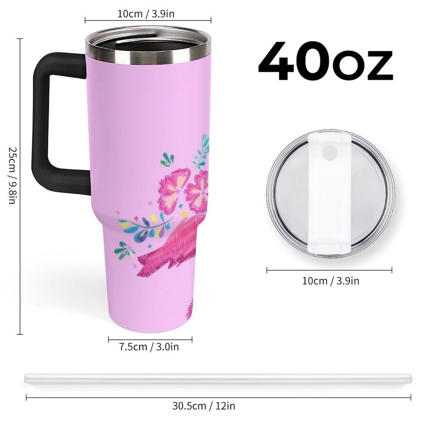 Personalized 40oz Insulated Tumbler | Custom Photo Stainless Steel Cup