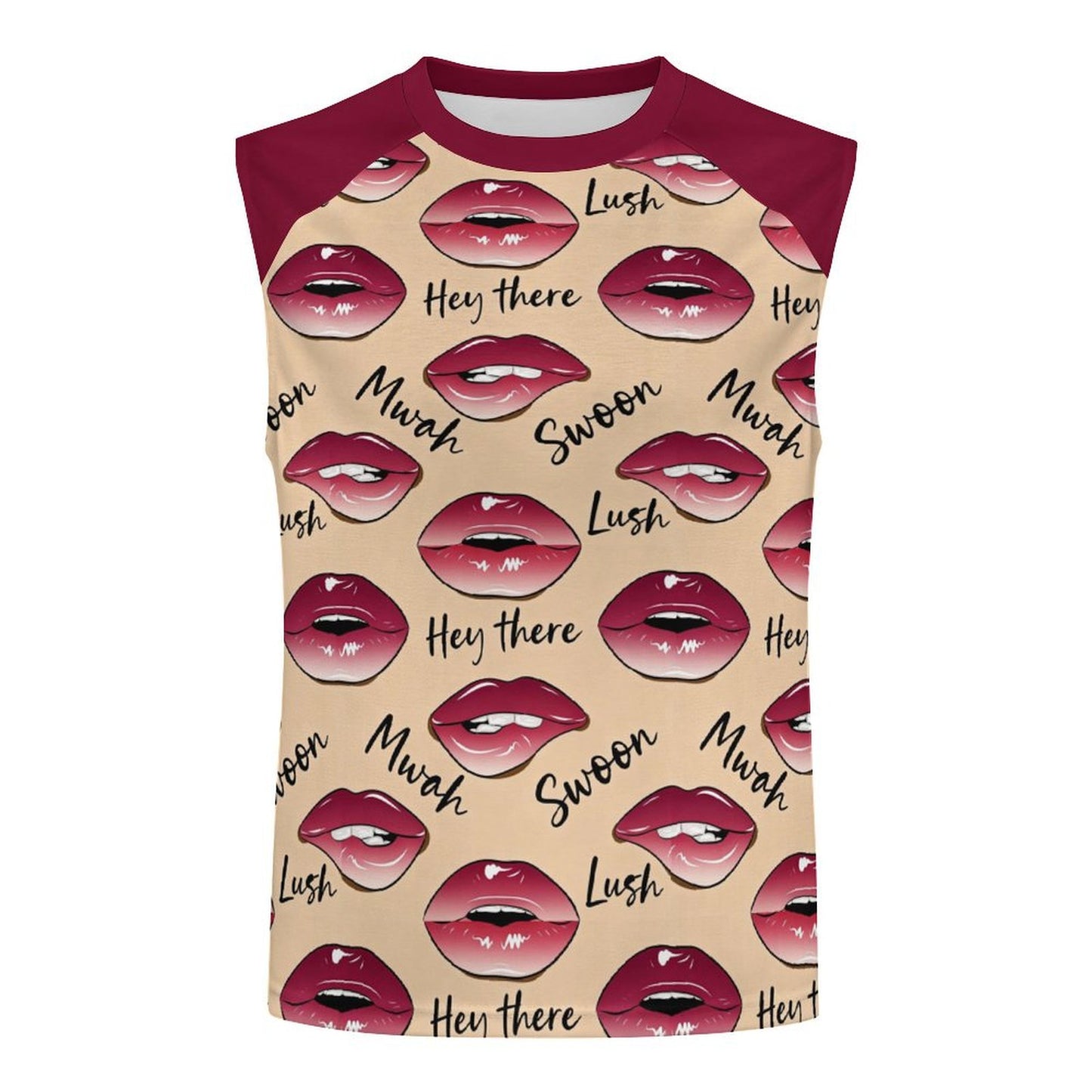 Custom Printed Color-Block Raglan Muscle Tee