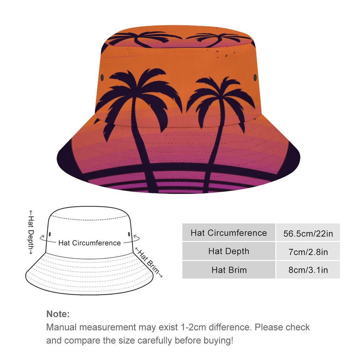 Custom All-Print Adult Bucket Hat | Personalized Polyester Sun Hat