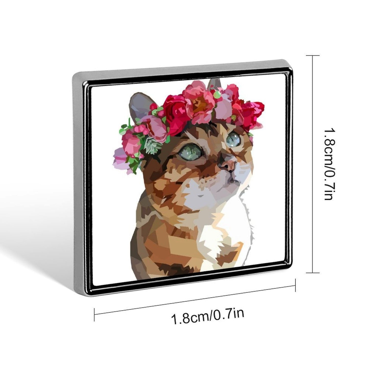 Custom Printed Mini Square Metal Lapel Pin